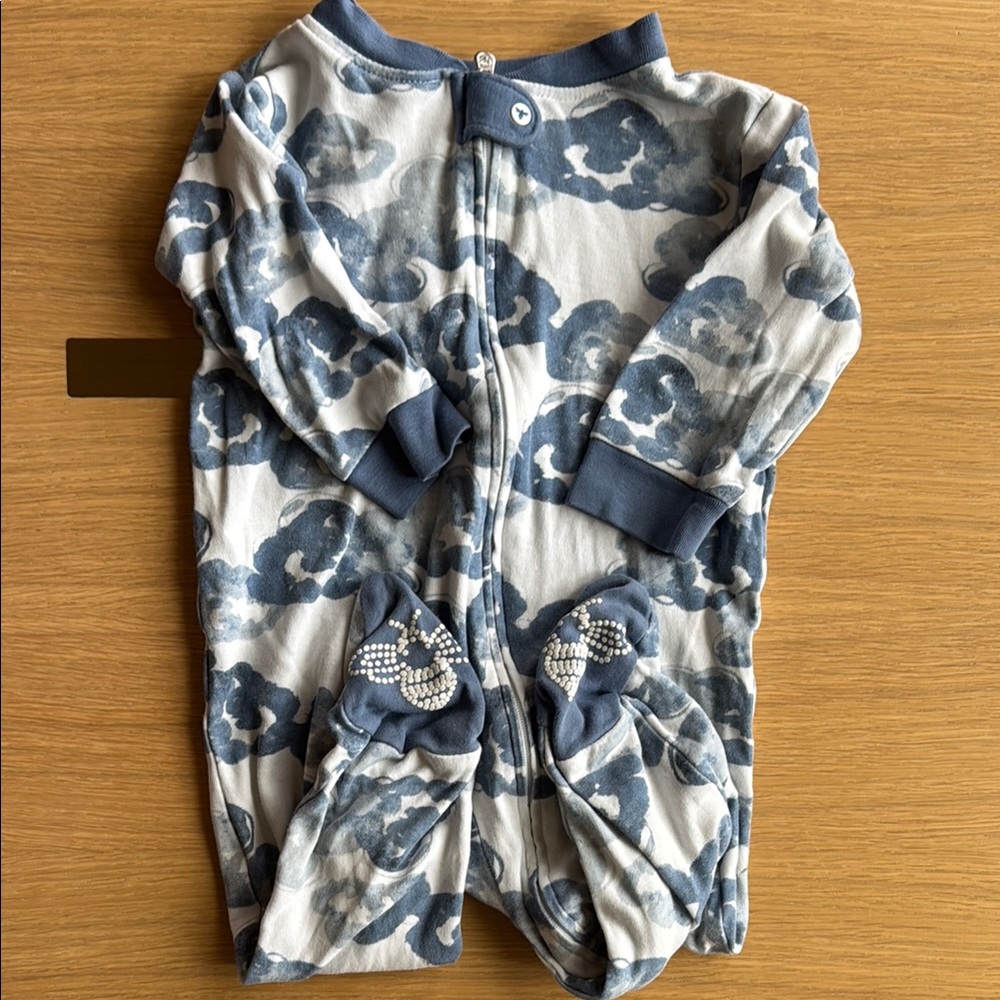 Organic Burts Bers Baby Sleeper Onepiece Footie Pajamas 6-9 months